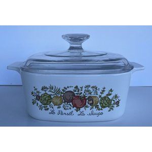 Corning Ware Spice Of Life Le Persil La Sauge A-1 1/2-B Casserole Dish Pyrex Lid
